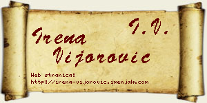 Irena Vijorović vizit kartica